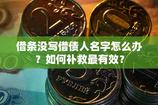 武汉借条没写借债人名字怎么办？如何补救最有效？