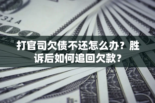 武汉打官司欠债不还怎么办？胜诉后如何追回欠款？