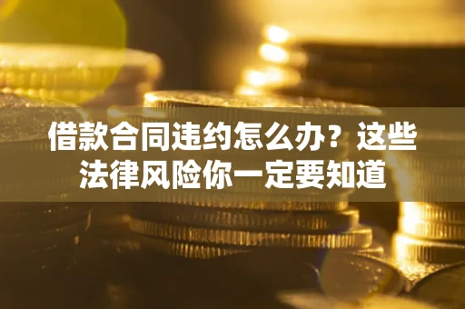 武汉借款合同违约怎么办？这些法律风险你一定要知道