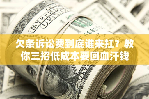 武汉欠条诉讼费到底谁来扛？教你三招低成本要回血汗钱
